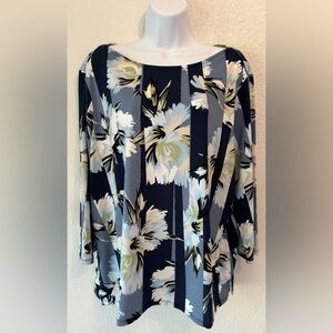 Easy Wear by Chico’s Floral Casual Blouse